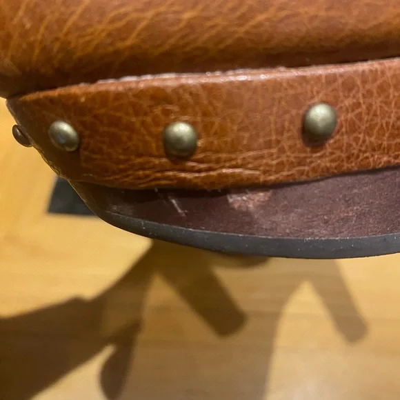 UGG Australia Cosima Brown Leather Ankle Boots Size 7 Studded High Heel Platform - Picture 14 of 15